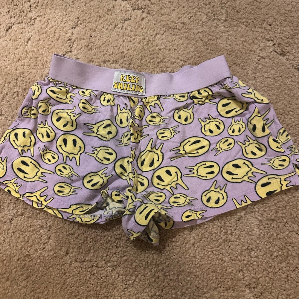 Rue21 Purple and Yellow Pajama Shorts